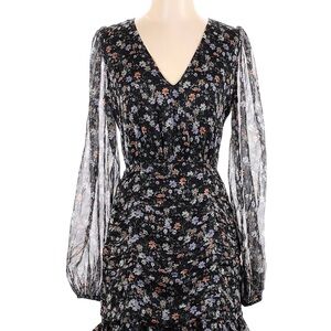 The East Order
Floral Black Dress with Sheer Sleeves